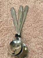3 Verzilverde Theelepeltjes, Huis en Inrichting, Ophalen of Verzenden, Gebruikt, Zilver, Los bestek