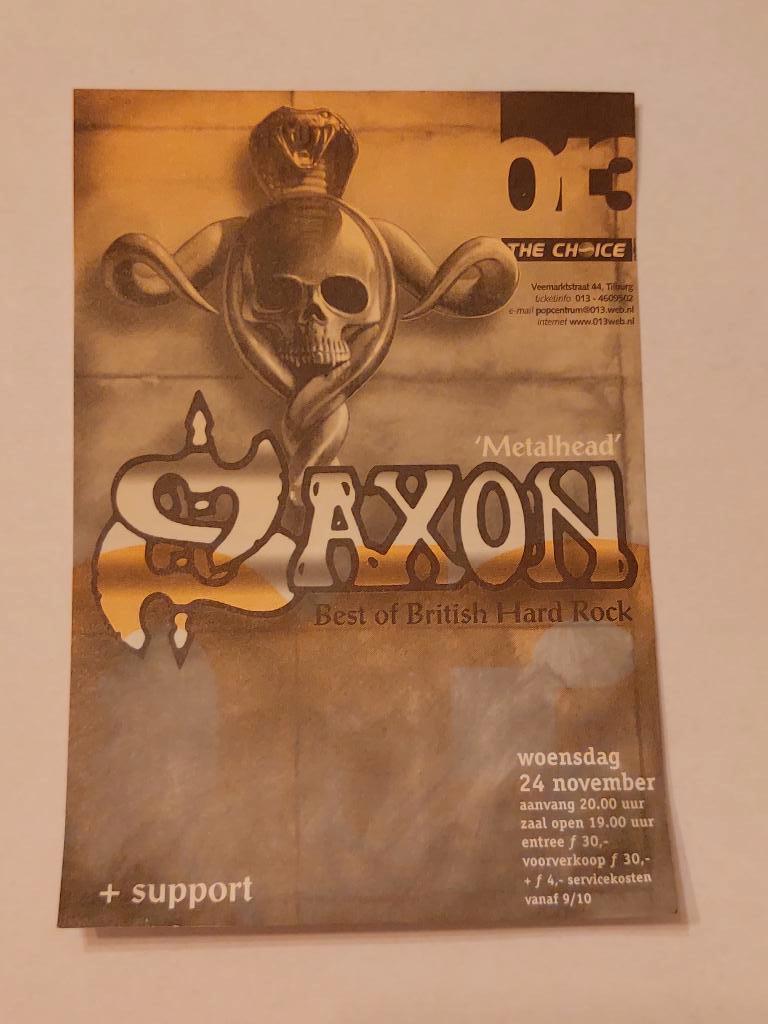 Saxon concert kaartje Noorderligt Tilburg, Ophalen of Verzenden