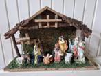 Kerststal met 9 beeldjes, Ophalen of Verzenden, Gebruikt