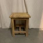 Bijzettafel – geborsteld teak - 50 x 50 cm - TTM Wonen, 45 tot 60 cm, Minder dan 55 cm, Vierkant, Nieuw