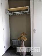 Kapstok luxe dubbel: steigerbuis met steigerhout, Huis en Inrichting, Woonaccessoires | Kapstokken, Wandkapstok, Info@hout-art.nl