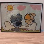 Woezel en Pip schilderij, gemaakt van diamond painting, Ophalen, Zo goed als nieuw, Wanddecoratie