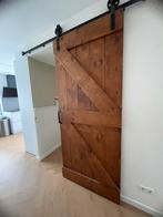 Houten Schuifdeur - Barn Door Stijl, Doe-het-zelf en Verbouw, Deuren en Horren, Ophalen, Gebruikt, 80 tot 100 cm, 215 cm of meer