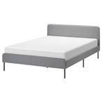 SLATTUM Bed 140x200 IKEA, Huis en Inrichting, Slaapkamer | Bedden, Ophalen, Blauw, Tweepersoons, 140 cm