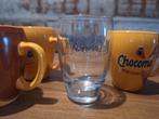 3 chocomel mokken en 1 chocomel glas, Glas of Glazen, Ophalen of Verzenden, Overige stijlen, Glas