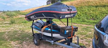 Waterscooter, hybride rubberboot met trailer beschikbaar voor biedingen