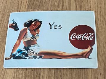 Vintage Coca-Cola Reclamebord - Yes! - Retro reclame bord beschikbaar voor biedingen