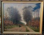 ~1900 olieverf op doek, Boerin draagt taken op weg, Kersten?, Antiek en Kunst, Verzenden