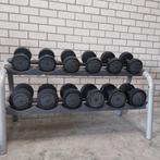 Technogym dumbells set 7 kilo tot 22 kilo + technogym rek, Sport en Fitness, Fitnessmaterialen, Ophalen, Zo goed als nieuw, Dumbbell