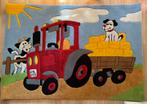 Vloerkleed met tractor, Ophalen, Zo goed als nieuw, Kleed of Kussen