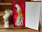 Twee wit gouden decoratie Kaketoe vogels 35cm, Ophalen, Nieuw, Dier