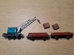 Marklin HO kraan plus 2 wagons, Hobby en Vrije tijd, Modeltreinen | H0, Wisselstroom, Wagon, Ophalen of Verzenden, Zo goed als nieuw
