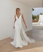 Elegante witte trouwjurk Alba Adore Justin Alexander, Ophalen of Verzenden, Zo goed als nieuw, Wit, Trouwjurk