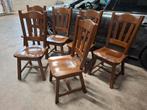 Robuust Massief zwaar Eiken stoel stoelen 6X. Welkom zie,, Ophalen