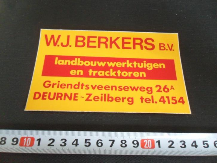 stickers Deurne Zeilberg W.J. Berkers bv Landbouwwerktuigen, Hobby en Vrije tijd, Stickers en Plaatjes, Nieuw, Meerdere stickers