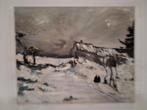 Winterlandschap. Olieverf op doek, Antiek en Kunst, Ophalen of Verzenden
