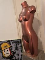 Paspop , torso , mannequin  kleur: chrome koper, Antiek en Kunst, Ophalen