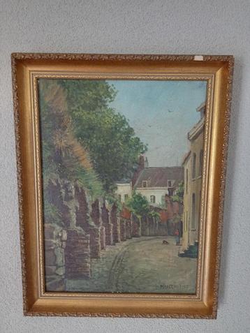 Olieverf schilderij stadsgezicht Maastricht beschikbaar voor biedingen