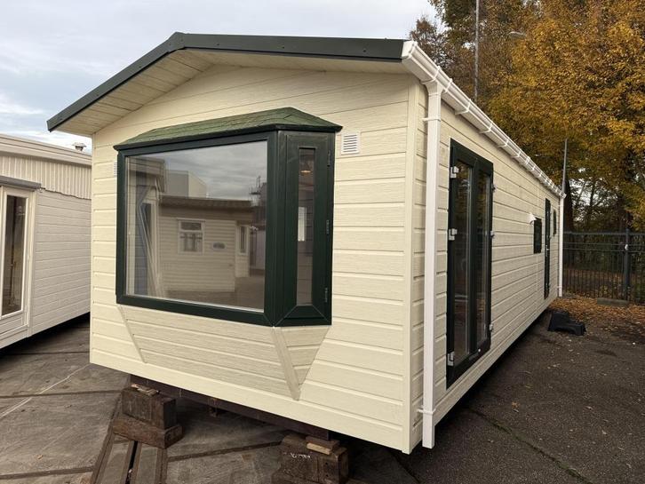 Maat Chalet 10 x 3.70 Kunststof Winterhard, Caravans en Kamperen, Stacaravans