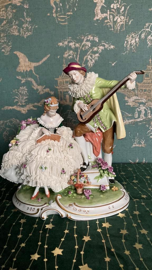 Unterweissbach saksisch dresden porselein grote groep oud, Antiek en Kunst, Antiek | Porselein, Ophalen