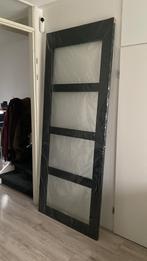 Binnendeur - zwart gegrond (stomp), Doe-het-zelf en Verbouw, Deuren en Horren, Ophalen, 215 cm of meer, Binnendeur, Glas