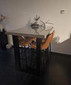 Bartafel / eettafel (hoge uitvoering) inclusief barstoelen, Huis en Inrichting, Tafels | Eettafels, Ophalen, Gebruikt, 100 tot 150 cm