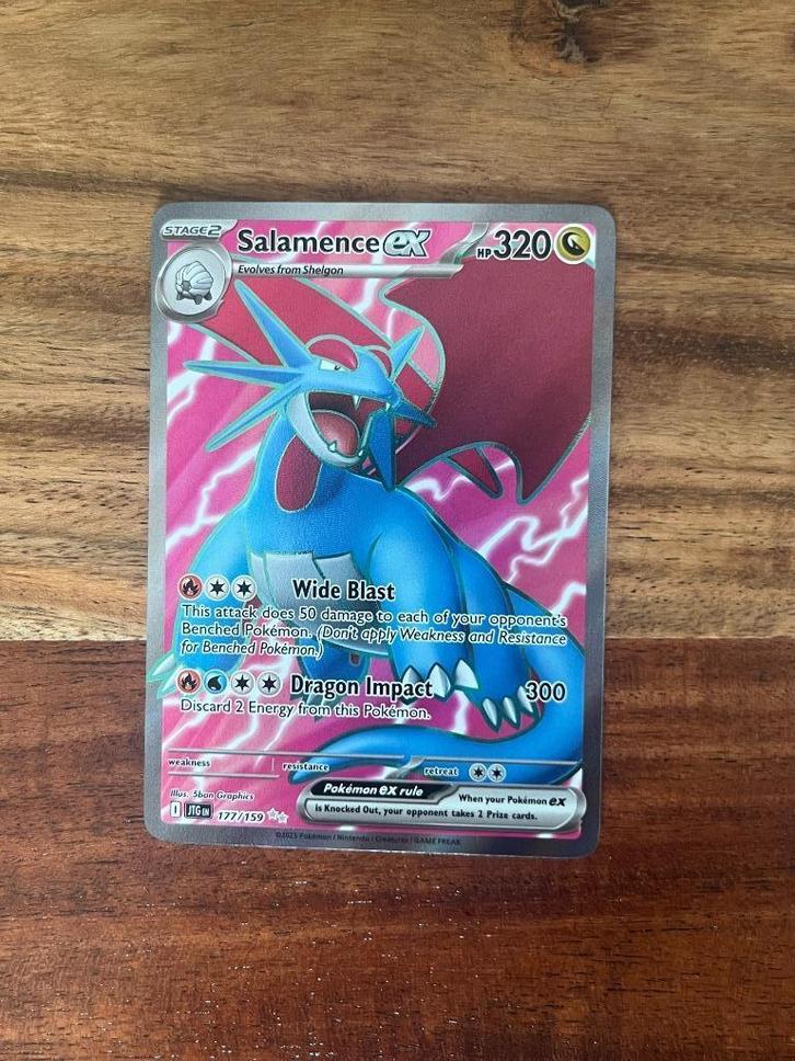 Salamence EX 177/159 - Journey Together - Ultra Rare, Hobby en Vrije tijd, Verzamelkaartspellen | Pokémon, Nieuw, Losse kaart