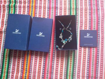 Swarovski set Gisele blue / blauw / turquoise