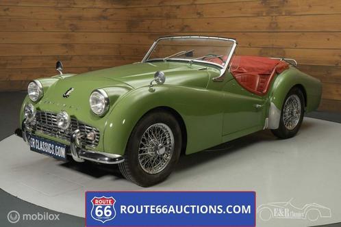 Triumph TR3A 1959 | Route 66 Auctions, Auto's, Oldtimers, Bedrijf, Te koop, Open dak, Triumph, Benzine, Cabriolet, Groen
