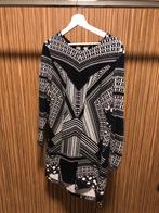 H&M zwart wit jurk lange mouw print maat XL zgan, H&M, Verzenden, Zwart, Maat 46/48 (XL) of groter