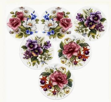 Onderzetters met Bloemen afbeeldingen beschikbaar voor biedingen