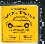 Sticker: Fiat - 500 - Treffen 1986 - Geleen, Ophalen of Verzenden, Zo goed als nieuw, Auto of Motor