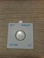 Zilveren Kwartje 1915 - Koningin Wilhelmina, Zilver, 25 cent, Ophalen of Verzenden, Koningin Wilhelmina