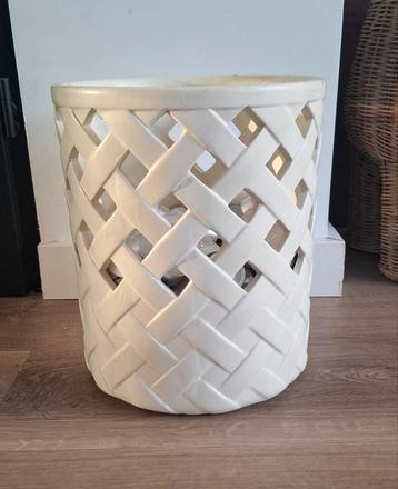 Groot naturel, wit windlicht Danae Woven van Riviera Maison. beschikbaar voor biedingen