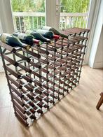 Wine Rack for 90 Bottles – Wood and Steel, Ophalen of Verzenden, Zo goed als nieuw, Metaal, 75 cm of meer