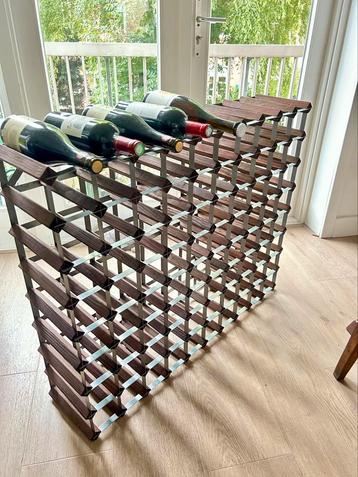 Wine Rack for 90 Bottles – Wood and Steel beschikbaar voor biedingen