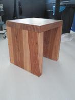 2 x Pallisander houten kruk (massief), Ophalen of Verzenden, Gebruikt, Hout