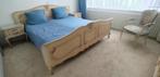 Vintage bed, Huis en Inrichting, Slaapkamer | Bedden, Ophalen, Gebruikt, 180 cm, Hout