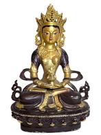 Tara brons (goldface)  – Brons met Verguld Gezicht, 27 cm