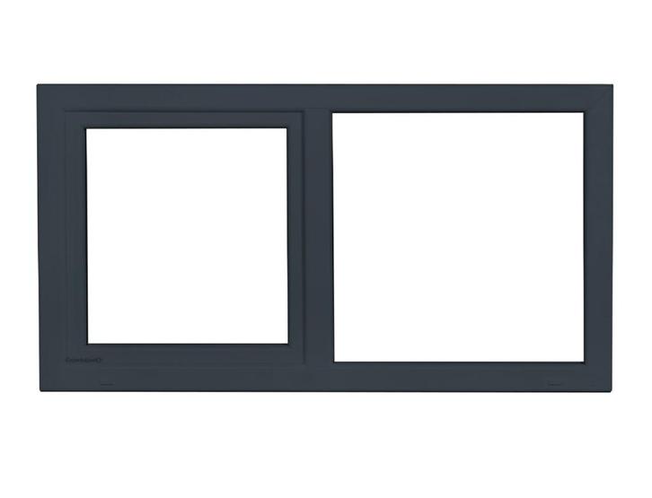 Kunststof Kozijn Vast Draaikiep  B150 H80cm Antraciet, Doe-het-zelf en Verbouw, Kozijnen en Schuifpuien, Nieuw, Raamkozijn, Kunststof