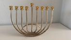 Chanoeka menora kandelaar karshi gold silver plated israel, Antiek en Kunst, Ophalen of Verzenden