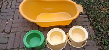 Retro Babybadje + 3 Potjes beschikbaar voor biedingen