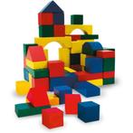 Set van 50 houten speelgoed blokken in emmer, Ophalen of Verzenden, Nieuw, Overige typen