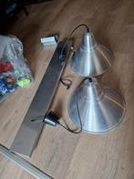 Dubbele Hanglamp Eettafel Eetkamer, Huis en Inrichting, Lampen | Hanglampen, Ophalen of Verzenden, Zo goed als nieuw, Metaal, Minder dan 50 cm