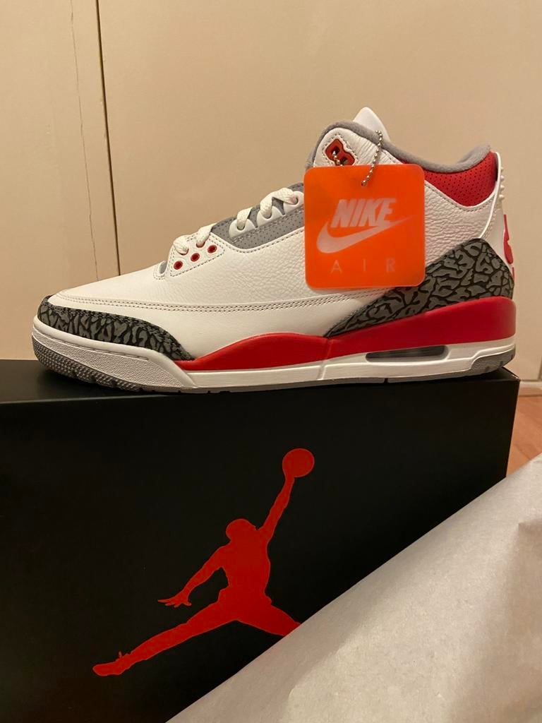 Nike Air Jordan III 3 Retro Fire Red EU 46 US 12 DS 2022, Kleding | Heren, Schoenen, Wit, Nieuw, Ophalen of Verzenden, Sneakers of Gympen