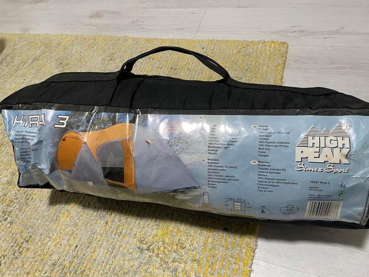 High Peak Kira 3 Koepeltent 3 persoons | ZGAN prijs:35€, Caravans en Kamperen, Tenten, Zo goed als nieuw, Ophalen of Verzenden
