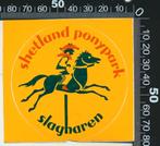 Sticker: Shetland Ponypark Slagharen (2), Verzamelen, Stickers, Ophalen of Verzenden, Zo goed als nieuw, Bedrijf of Vereniging