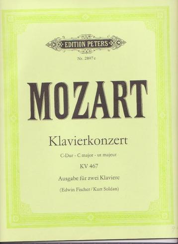  2 piano's hoog niveau: MOZART Klavierkonzert dur-C- KV 467 beschikbaar voor biedingen