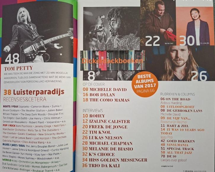 Heaven 1 '18 Tim Knol, Bob Dylan, The Como Mamas, K'S Choice, Verzamelen, Muziek, Artiesten en Beroemdheden, Gebruikt, Boek, Tijdschrift of Artikel