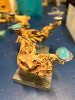 Party 12 Houten Kandelaars met Kaarsen robuust, Bruin, Nieuw, Ophalen of Verzenden, Hout